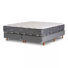 Sommier La Cardeuse Privelle King De 190cmx170cm Gris Con Base Dividida