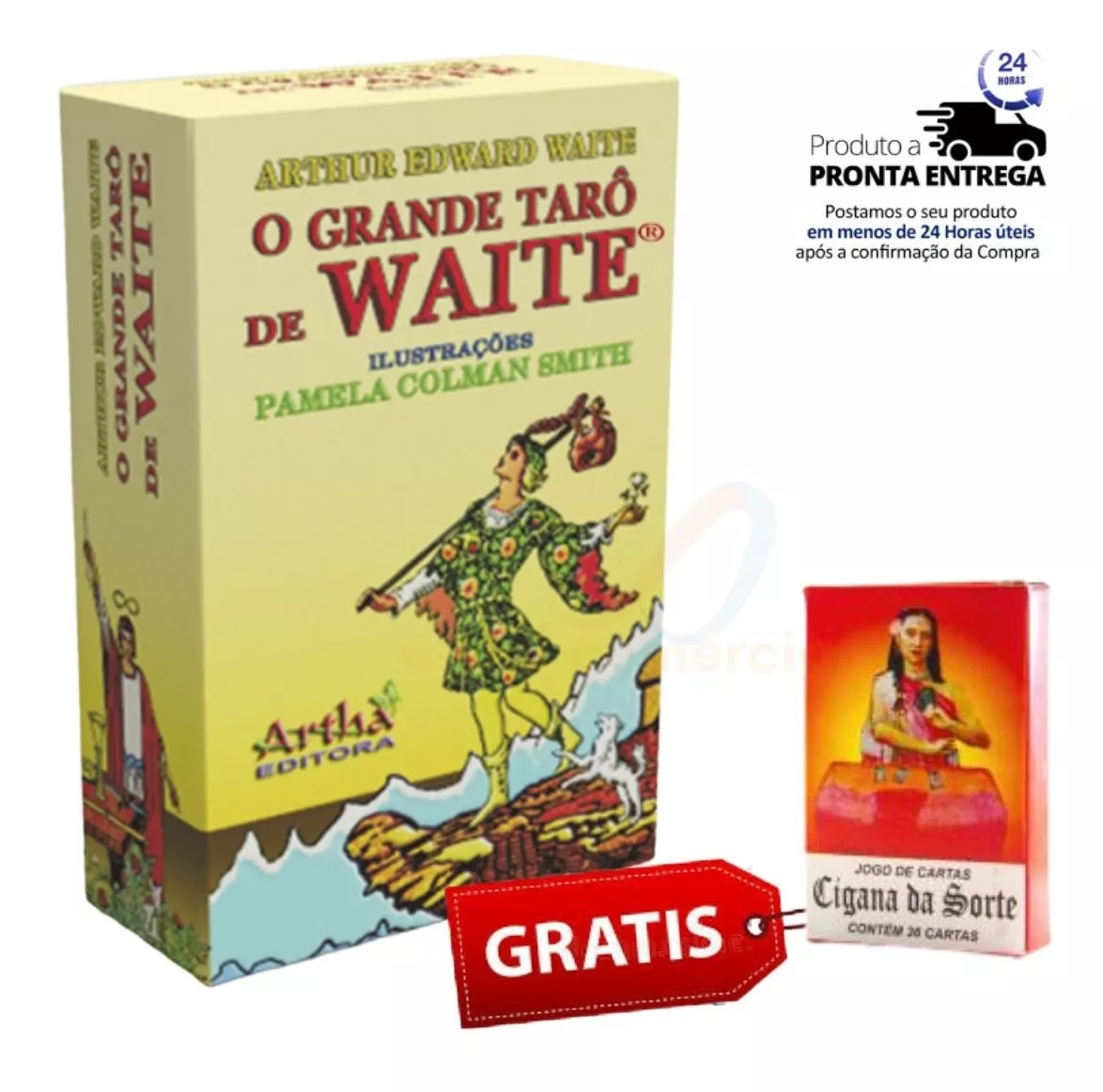 Tarô De Waite 78 Cartas Baralho Plastificado + Tarot Cigano