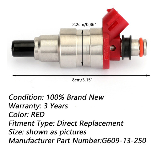4 Inyector Combustible G609-13-250 Para Mazda B2600 Mpv 2.6l Foto 3