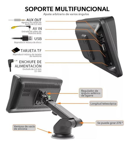 Estereo Inalambrico Mirrorlink 7 Para Apple Carplay Auto Foto 2