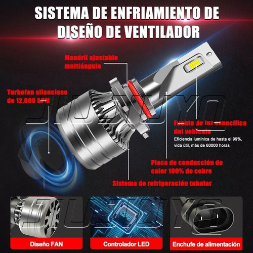 Kit De Faros Led 40000lm Para 2015-2019 Hyundai Sonata Foto 4