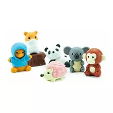 Iwako Japanese Kawaii Animal Eraser Set