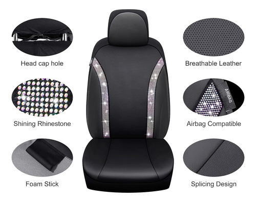 Fundas De Asiento Brillantes Para Automviles Para Mujer, Do Foto 7