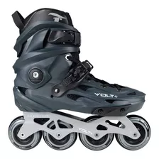 Patins Inline Freestyle Traxart Volt+ 2.0 Grafite + Mochila