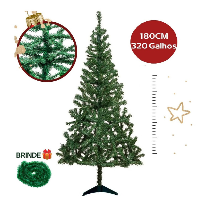 arvore-natal-180-cm - Árvores de Natal em Árvores e Enfeites de Natal -  Armazém Automotivo