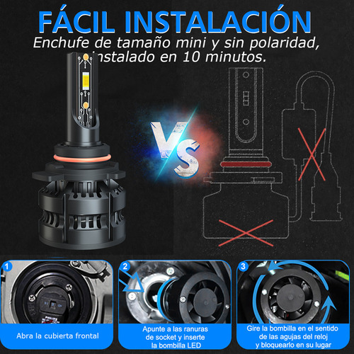 Para Fiat 500 2012-2019 4x Kit De Bombillas Led Para Faros Foto 9