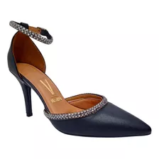 Zapato Social Femenino Scapin Vizzano Negro Taco Alto Mujer