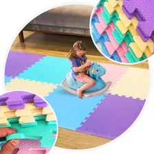 Kit 10 Eva Tapete Infantil Emborrachado 50x50x1cm Candy Cor Cor Candy Color
