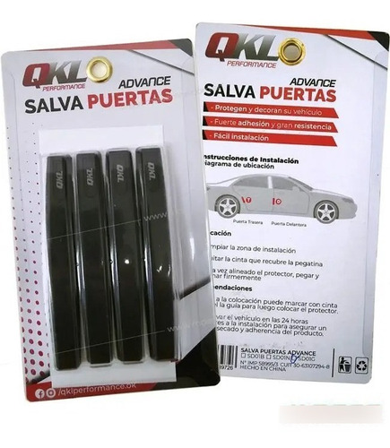 Protector Salva Puertas Auto Qkl Advance Negro Adhesivo