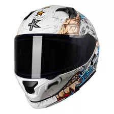 Casco Para Moto Abatible Enerdrive Rebaño Blanco Brillante Talla S 