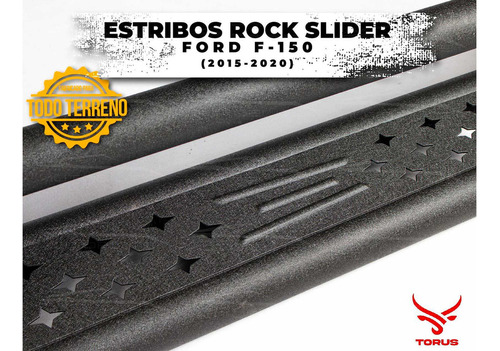 Estribos F150 Doble Cabina 2015-2020 Rock Slider Torus Foto 6