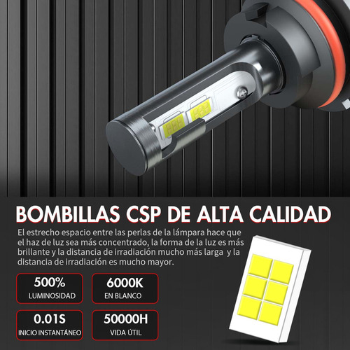 Kit De Focos Led 16000lm 9007 Hb5 Haz Alto Y Bajo Para Ford Foto 5