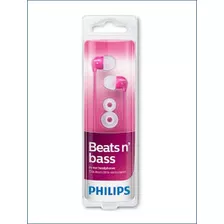 Audifonos Alambricos Philips Beats N´ Bass She3590 Color Rosa