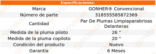 2 Limpiadores 26   / 20   Discovery Sport 15/20 Gonher Foto 3