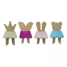 Kit Com 4 Cadeiras Infantil - Cadeirinha De Criança - Mdf