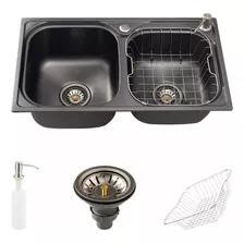 Pileta Doble Cocina Gourmet Black