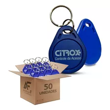 50 Chaveiros Tag Proximidade Rfid 125khz Citrox Ppa Original