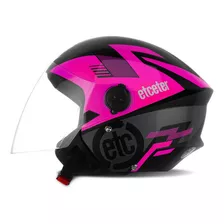 Capacete Moto Aberto Feminino New Liberty 3 Etceter Cor Rosa Tamanho Do Capacete 56