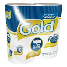 Papel Higiênico Gold - Folha Dupla 30m - 64 Rolos