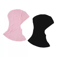 2 Unids Elegante Musulmán Hijab Cap Cubierta Completa