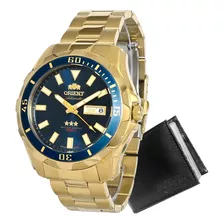 Relógio Orient Masculino Automático 469gp078 D1kx Dourado Az