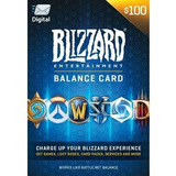 Blizzard Balance Card Recarga Battle.net 100 Wow Overwatch