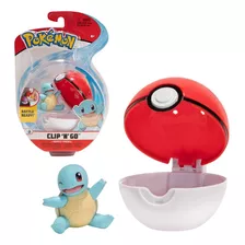Clip N Go Boneco Pokémon Mini Figura Squirtle E Poke Ball