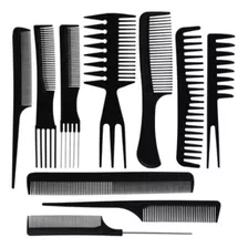 Set 10 Peines Termicos Anti Estatica Profesionales Barberia