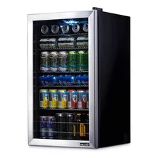 Frigobar Newair 126 Latas Mini Refrigerador Acero Luz Xtrm C Color Gris