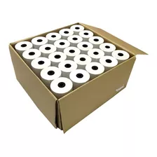 Caja Con 50 Pzas Rollo De Papel Bond Pcm Termico 80x70 Mm Alto Rendimiento Color Blanco