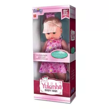 Boneca Infantil Bebê Yukinha Baby Hair Meninas Coleção