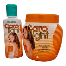 Kit 1 Creme Clareador Caro Ligth 300ml+ 1 Und Óleo 50ml