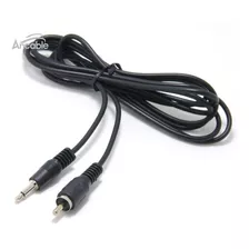 Cable Rca Macho A 3.5mm 1/8 In, Negro/6 Pies/2 Pack