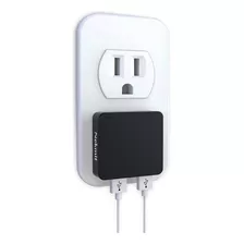 Nekmit Cargador De Pared Usb Plano Ultrafino De Doble Puerto