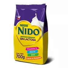 Pack Leche En Polvo Nido Semidescremada Sin Lactosa 700g 2x