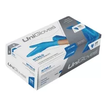 Luvas Descartáveis Antiderrapantes Unigloves Nitrilica Cor Azul Tamanho M De Nitrilo X 100 Unidades 
