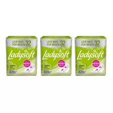 Ladysoft Normal Suave C/ Abas C/32 Absorvente (kit C/03)