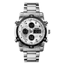 Relógio Watch Trend Multi-funcional Prateado Masculino
