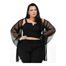  3 Peças,kimono,short,cropped Plus Size Entregamos Rapido 