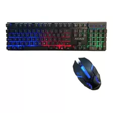 Kit De Teclado E Mouse Gamer Aoas M-300 Português Brasil De Cor Preto