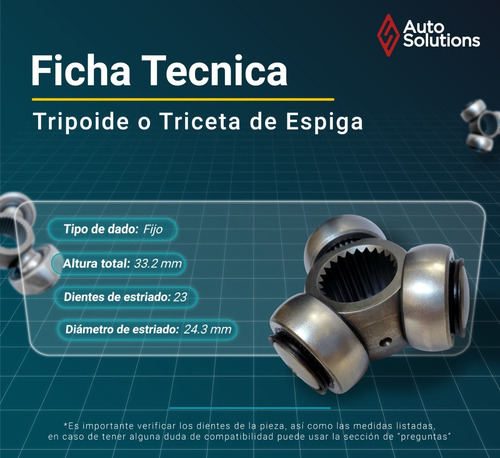 Triceta Tripoide De Espiga Nissan Hikari 1987-1992 (23d) Foto 4