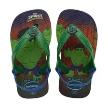 Chinelo Havaianas Baby Marvel New Hulk Com Elástico Original