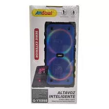 Altavoz Portatil Andowl Rgb Bluetooth,usb,aux,fm Negro