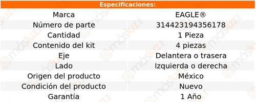 (1) Base Amort Del O Tras Magentis L4 2.4l 01/06 Eagle Foto 3