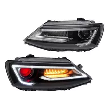 Faros Led Delantero Volkswagen Jetta 2011+ Con Lupa