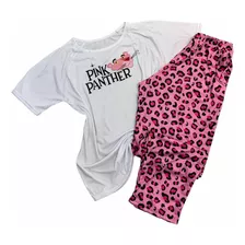 Pijama Largo Pantera Rosa Pantalon + Remera