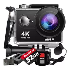  Câmera Filmadora 4k Wifi Eis + Bastão + Baterias + Memória