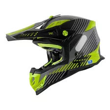 Capacete Mattos Racing Atomic Flúor/cinza Motocross Trilha