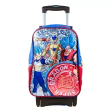 Mochila Primaria Niño Ruedas Dragon Ball Z Super 100% Original Yadatex