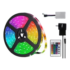 Tira Led Rgb 5050 12v Controlador Fuente Control 5 Metros